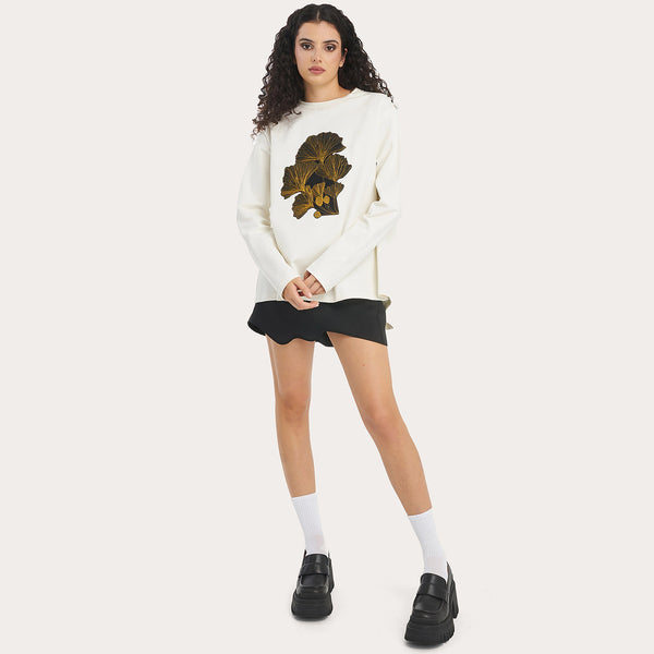 <span class="grassetto"> T-SHIRT </span>Over Ginko Bianca